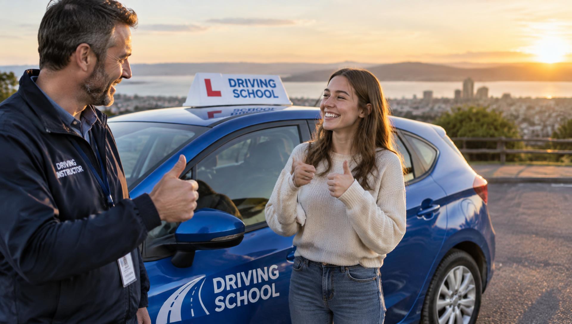 Moniteur et élève de Drive School Evry